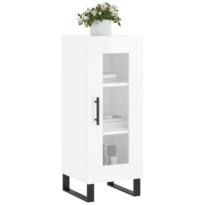 Sideboard Hochglanz-Weiß 34,5x34x90 cm Holzwerkstoff - Pazzar.ch
