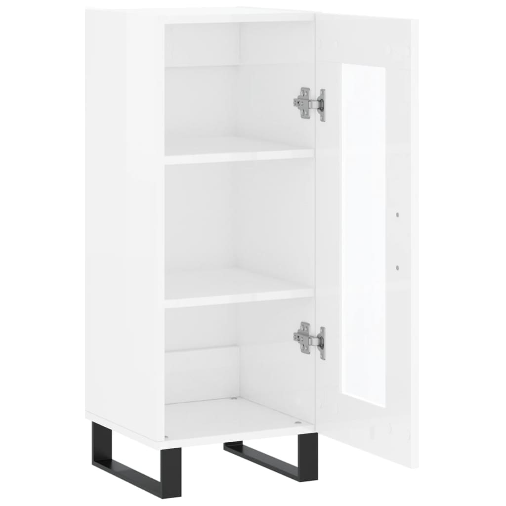 Sideboard Hochglanz-Weiß 34,5x34x90 cm Holzwerkstoff - Pazzar.ch