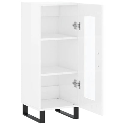 Sideboard Hochglanz-Weiß 34,5x34x90 cm Holzwerkstoff - Pazzar.ch