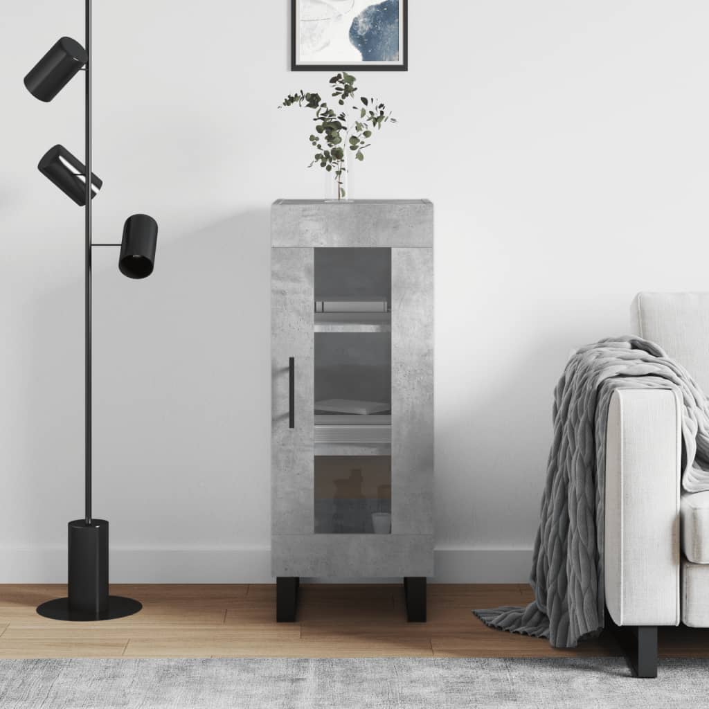 Sideboard Betongrau 34,5x34x90 cm Holzwerkstoff - Pazzar.ch