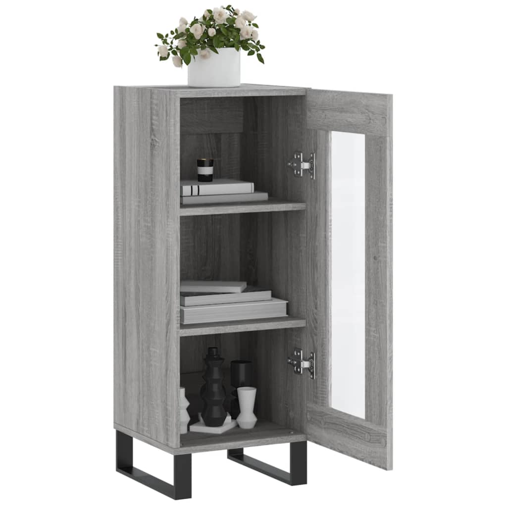 Sideboard Grau Sonoma 34,5x34x90 cm Holzwerkstoff - Pazzar.ch