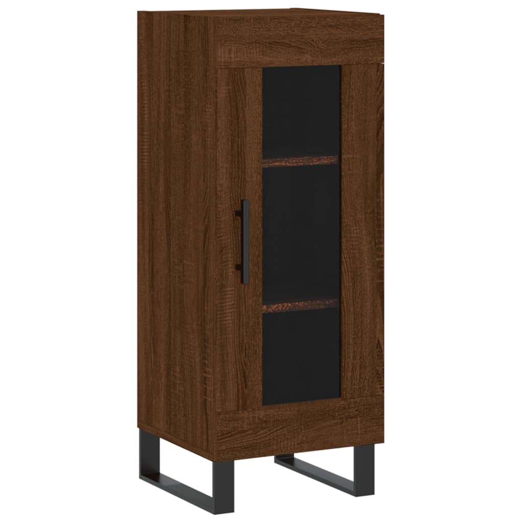 Sideboard Braun Eichen-Optik 34,5x34x90 cm Holzwerkstoff - Pazzar.ch