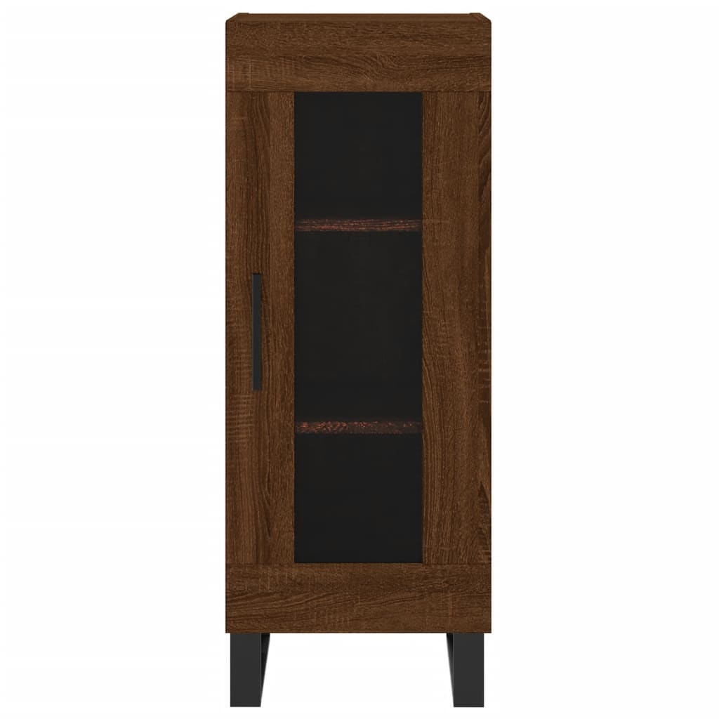 Sideboard Braun Eichen-Optik 34,5x34x90 cm Holzwerkstoff - Pazzar.ch