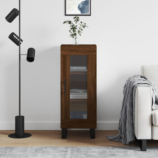 Sideboard Braun Eichen-Optik 34,5x34x90 cm Holzwerkstoff - Pazzar.ch
