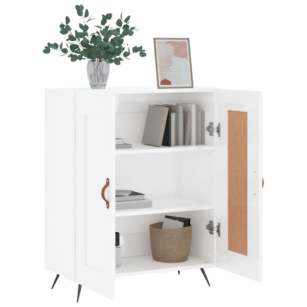 Sideboard Hochglanz-Weiß 69,5x34x90 cm Holzwerkstoff - Pazzar.ch