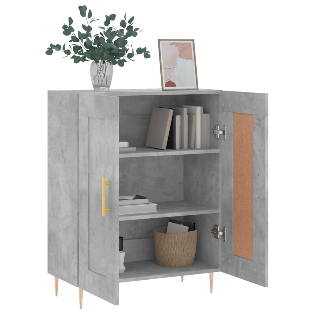 Sideboard Betongrau 69,5x34x90 cm Holzwerkstoff - Pazzar.ch