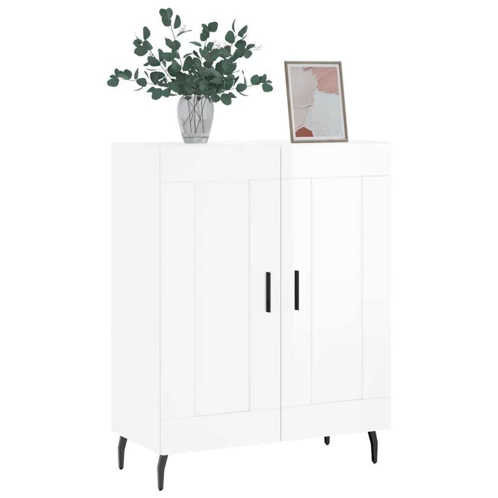 Sideboard Hochglanz-Weiß 69,5x34x90 cm Holzwerkstoff - Pazzar.ch