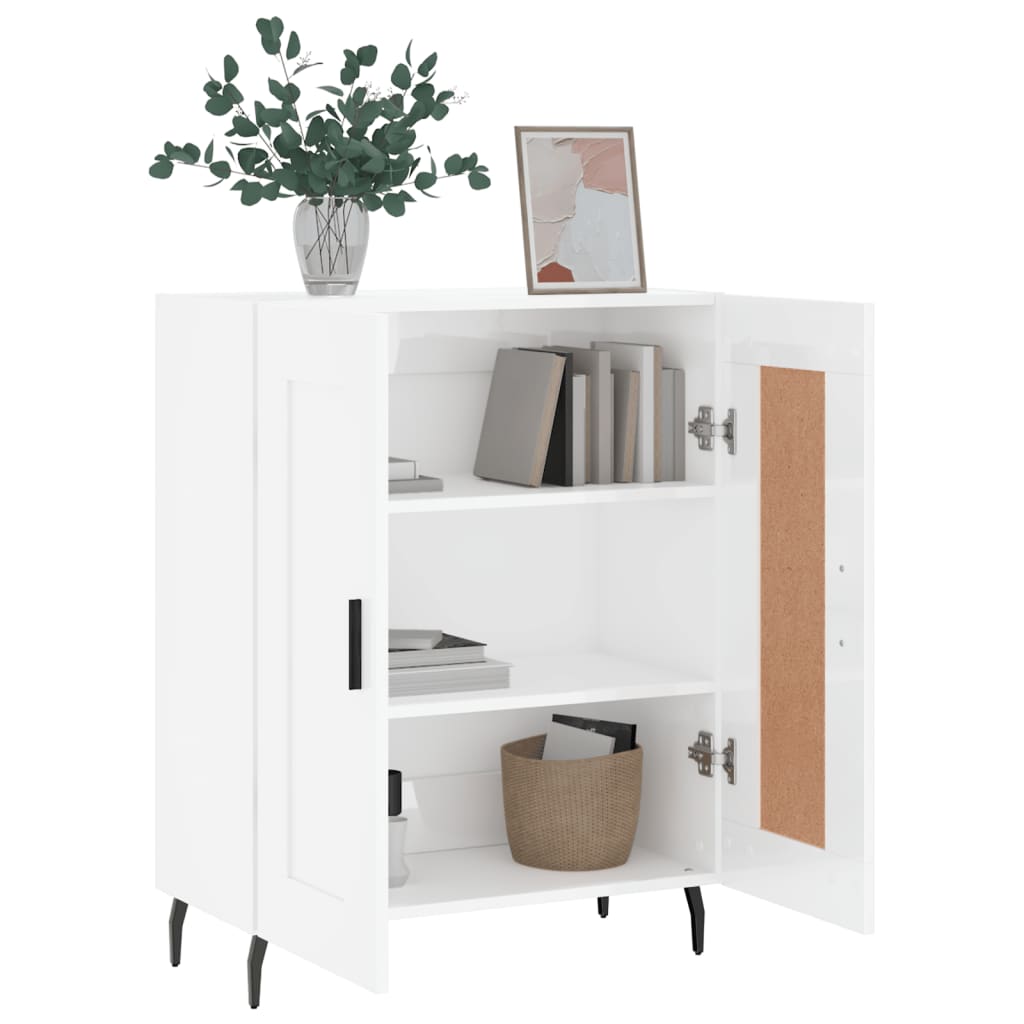 Sideboard Hochglanz-Weiß 69,5x34x90 cm Holzwerkstoff - Pazzar.ch