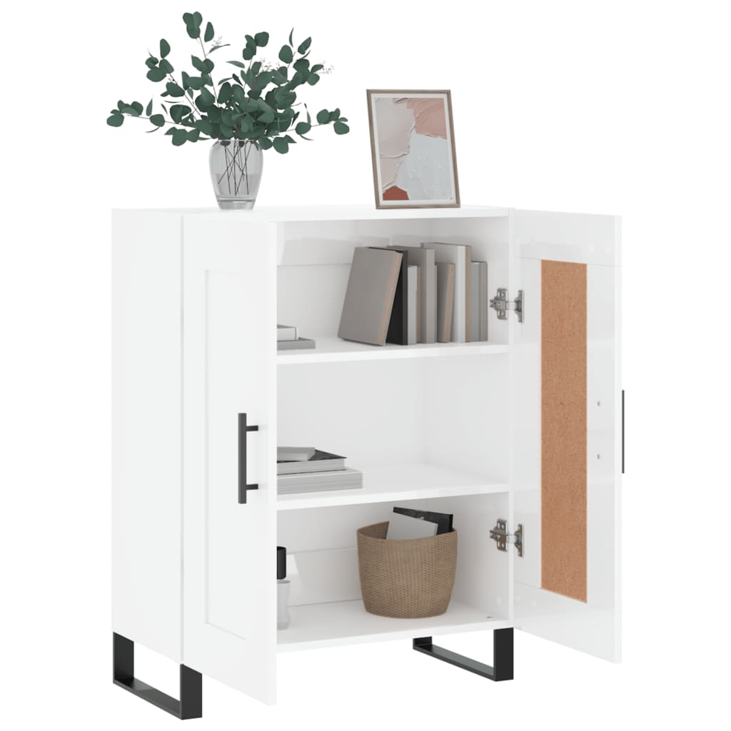 Sideboard Hochglanz-Weiß 69,5x34x90 cm Holzwerkstoff - Pazzar.ch