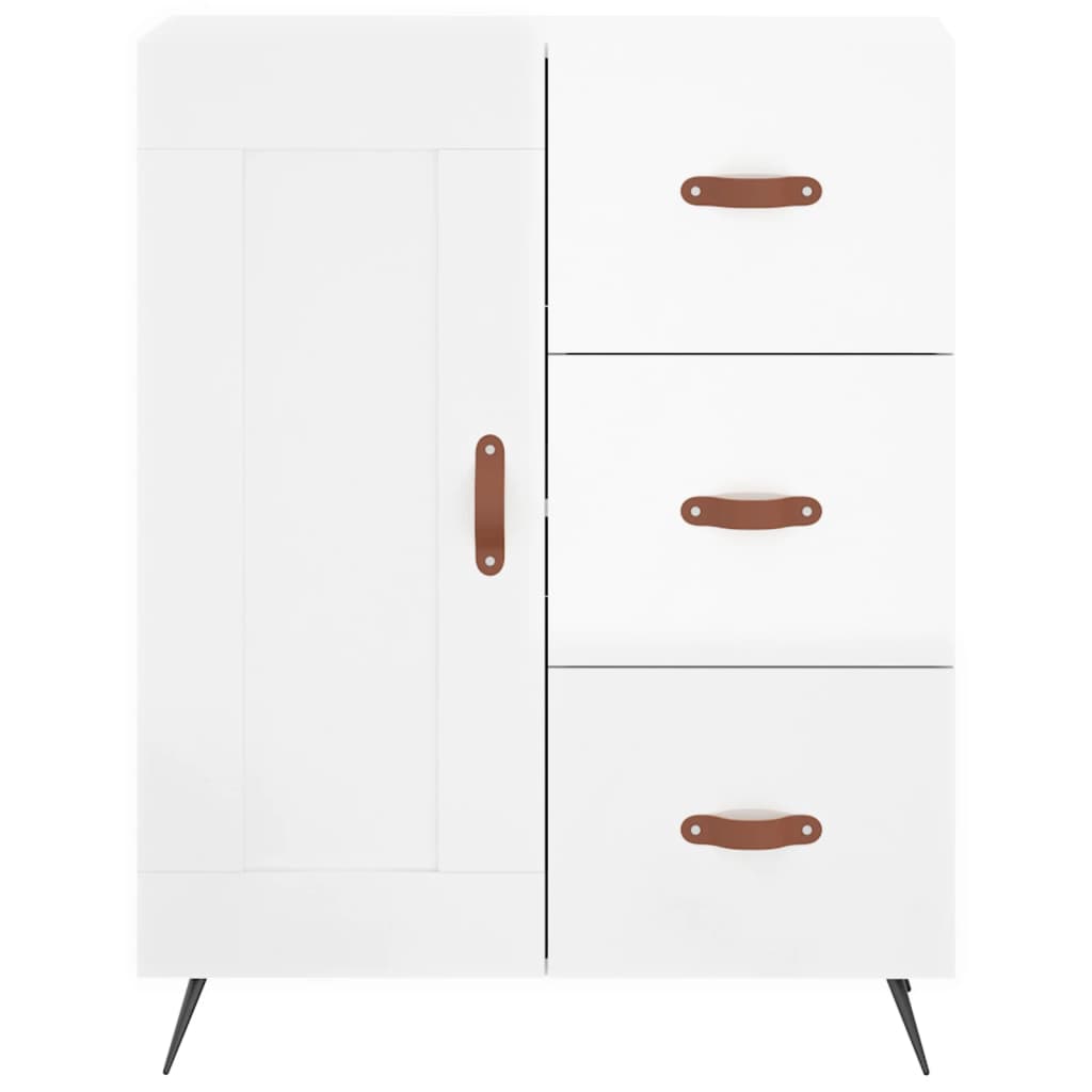 Sideboard Hochglanz-Weiß 69,5x34x90 cm Holzwerkstoff - Pazzar.ch