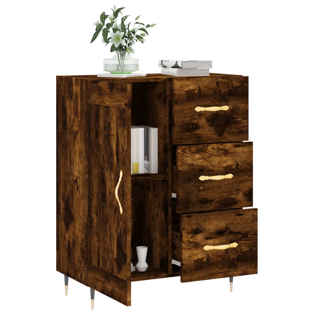 Sideboard Räuchereiche 69,5x34x90 cm Holzwerkstoff - Pazzar.ch