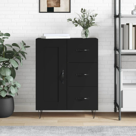 Sideboard Schwarz 69,5x34x90 cm Holzwerkstoff - Pazzar.ch