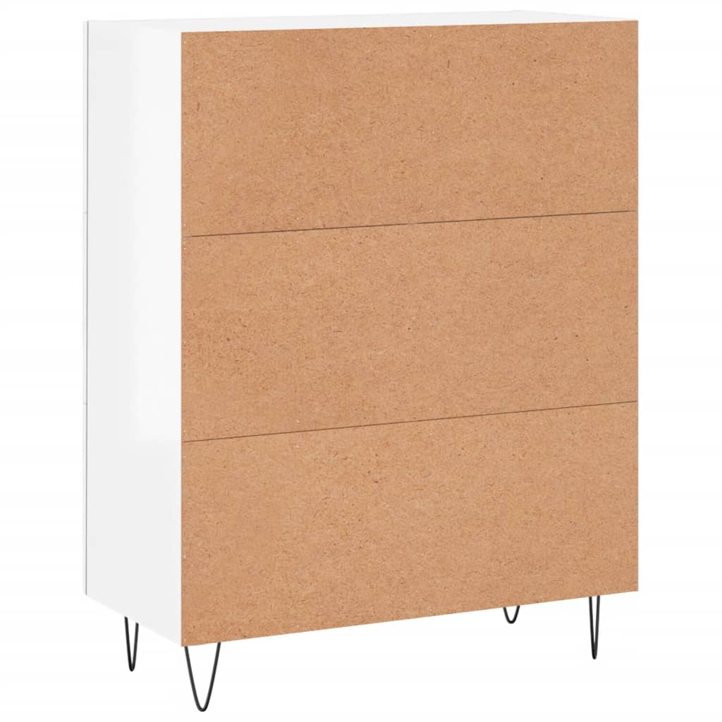 Sideboard Hochglanz-Weiß 69,5x34x90 cm Holzwerkstoff - Pazzar.ch