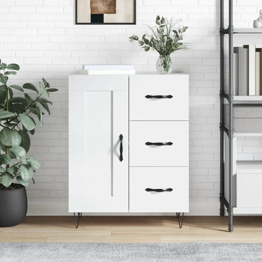 Sideboard Hochglanz-Weiß 69,5x34x90 cm Holzwerkstoff - Pazzar.ch