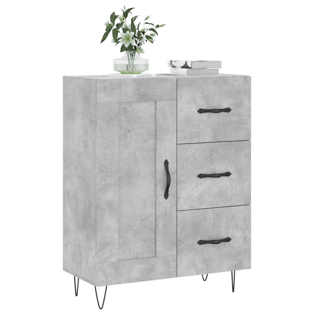 Sideboard Betongrau 69,5x34x90 cm Holzwerkstoff - Pazzar.ch