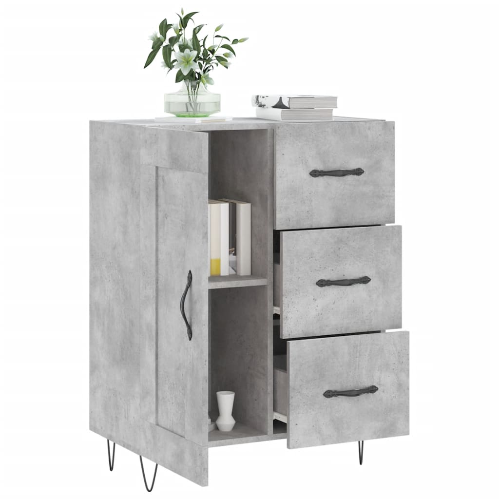 Sideboard Betongrau 69,5x34x90 cm Holzwerkstoff - Pazzar.ch