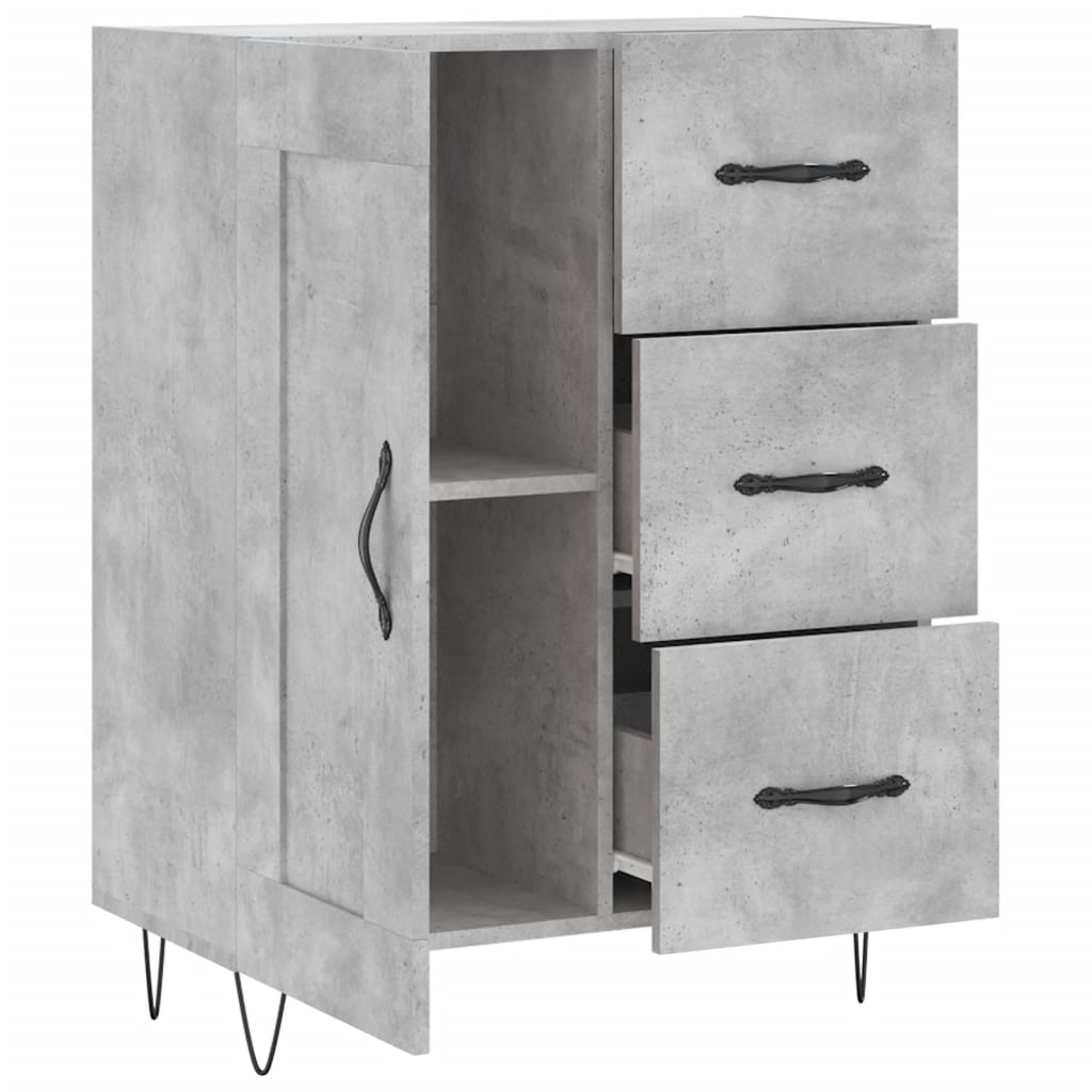 Sideboard Betongrau 69,5x34x90 cm Holzwerkstoff - Pazzar.ch