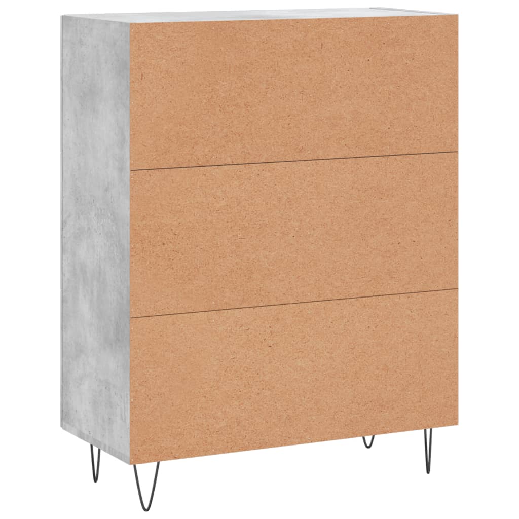 Sideboard Betongrau 69,5x34x90 cm Holzwerkstoff - Pazzar.ch