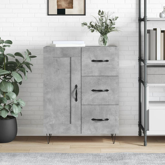 Sideboard Betongrau 69,5x34x90 cm Holzwerkstoff - Pazzar.ch