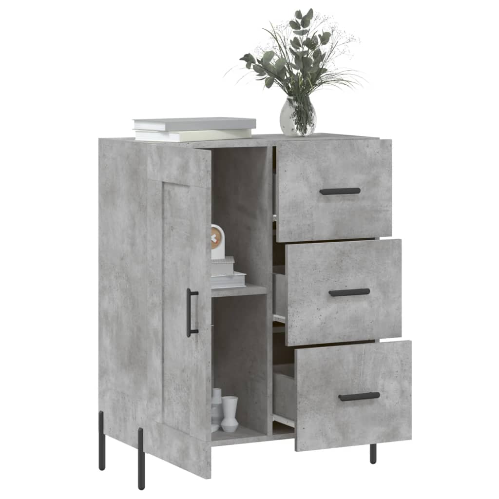Sideboard Betongrau 69,5x34x90 cm Holzwerkstoff - Pazzar.ch