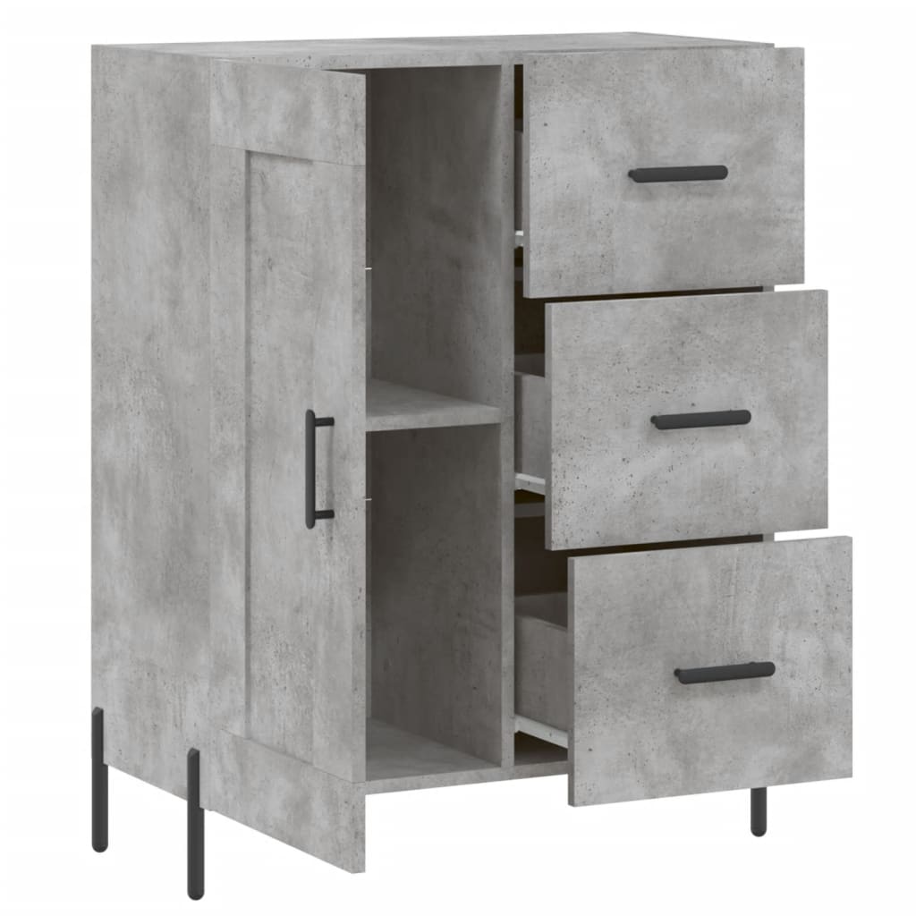 Sideboard Betongrau 69,5x34x90 cm Holzwerkstoff - Pazzar.ch