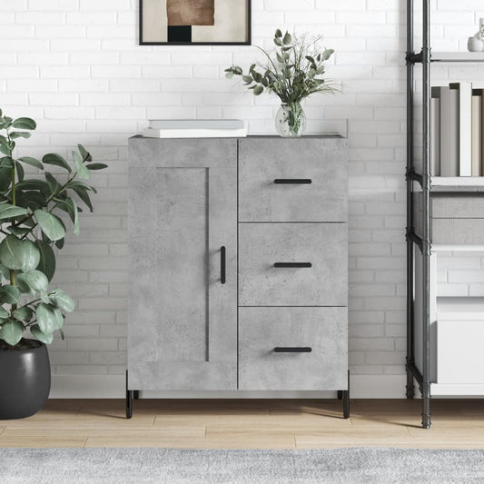 Sideboard Betongrau 69,5x34x90 cm Holzwerkstoff - Pazzar.ch