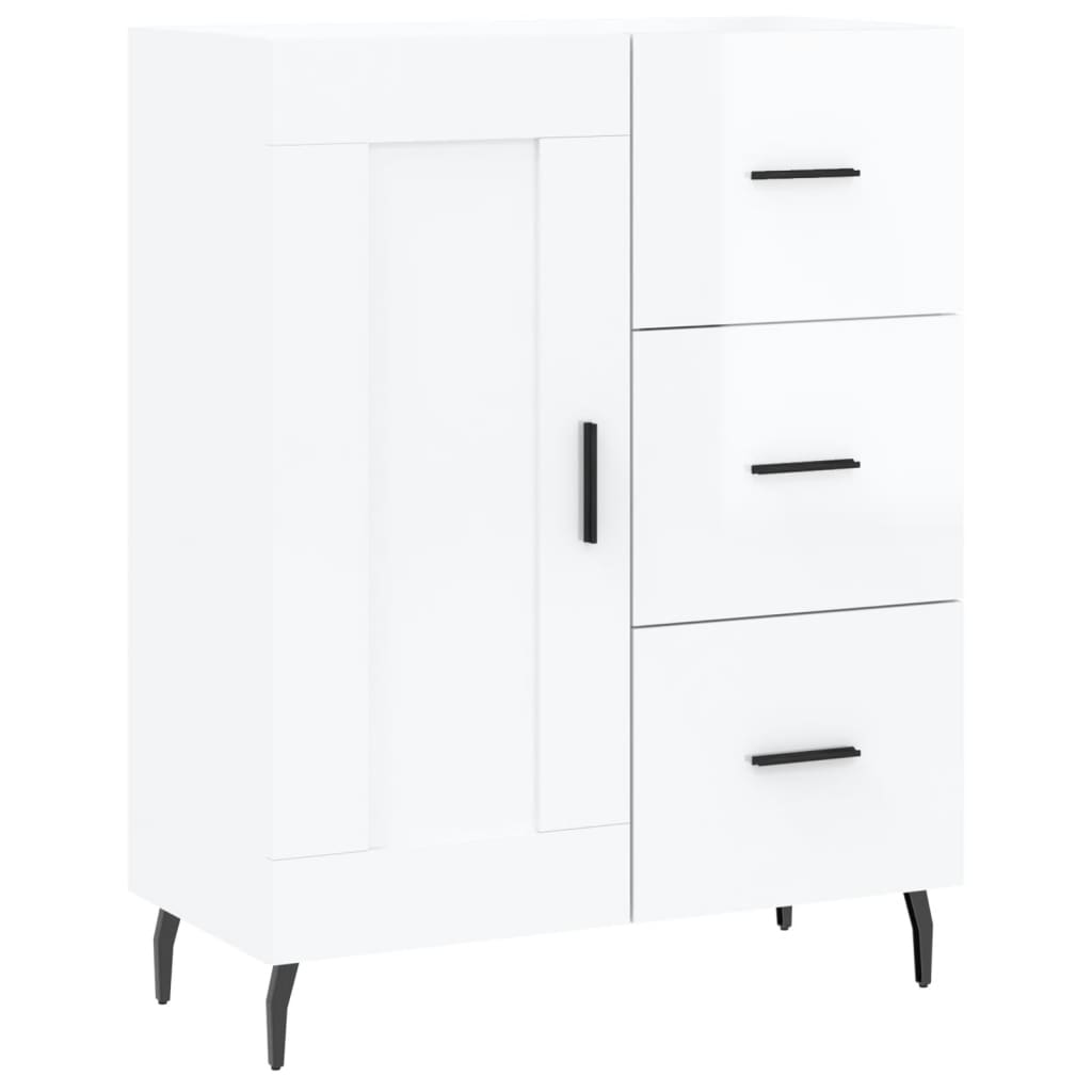 Sideboard Hochglanz-Weiß 69,5x34x90 cm Holzwerkstoff - Pazzar.ch