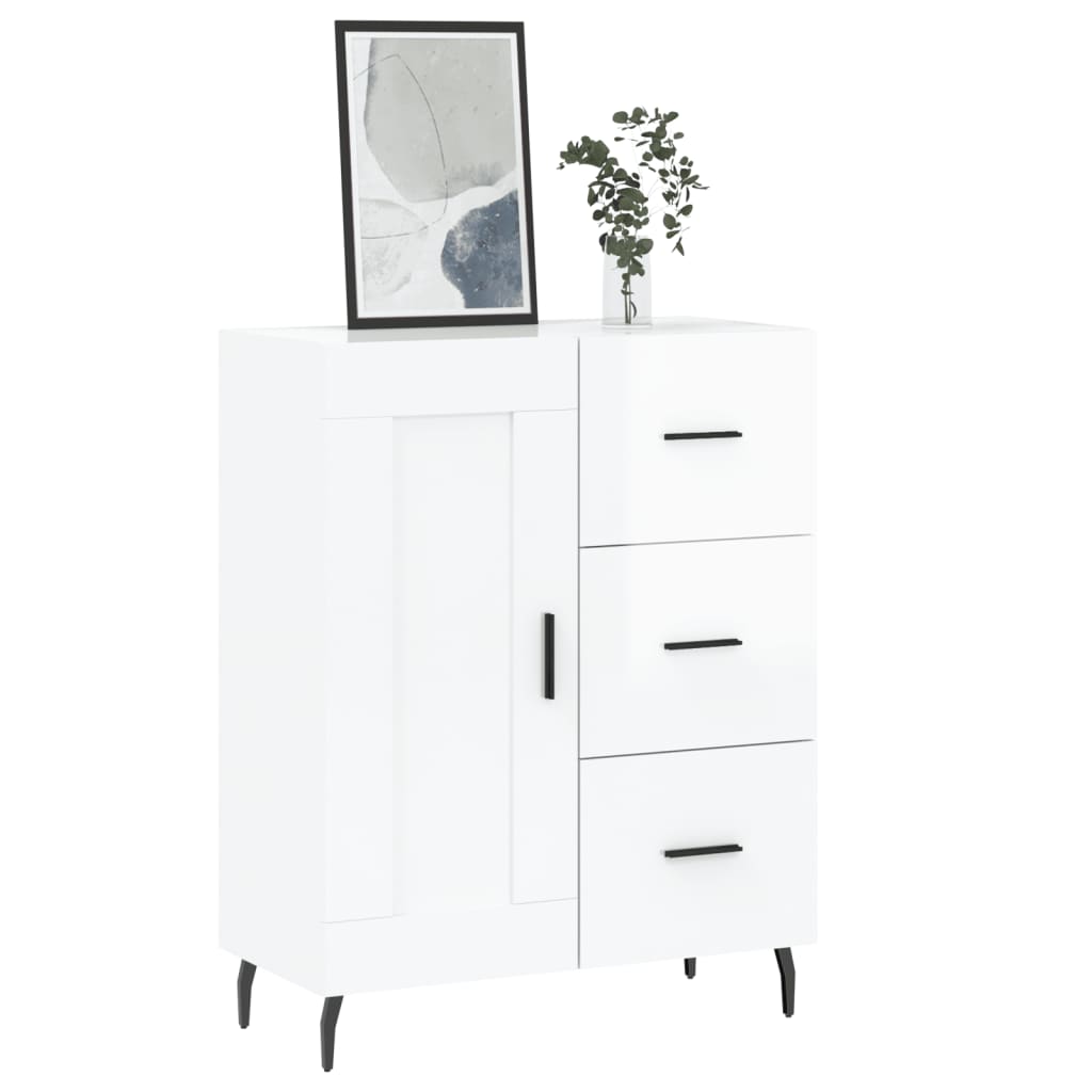 Sideboard Hochglanz-Weiß 69,5x34x90 cm Holzwerkstoff - Pazzar.ch
