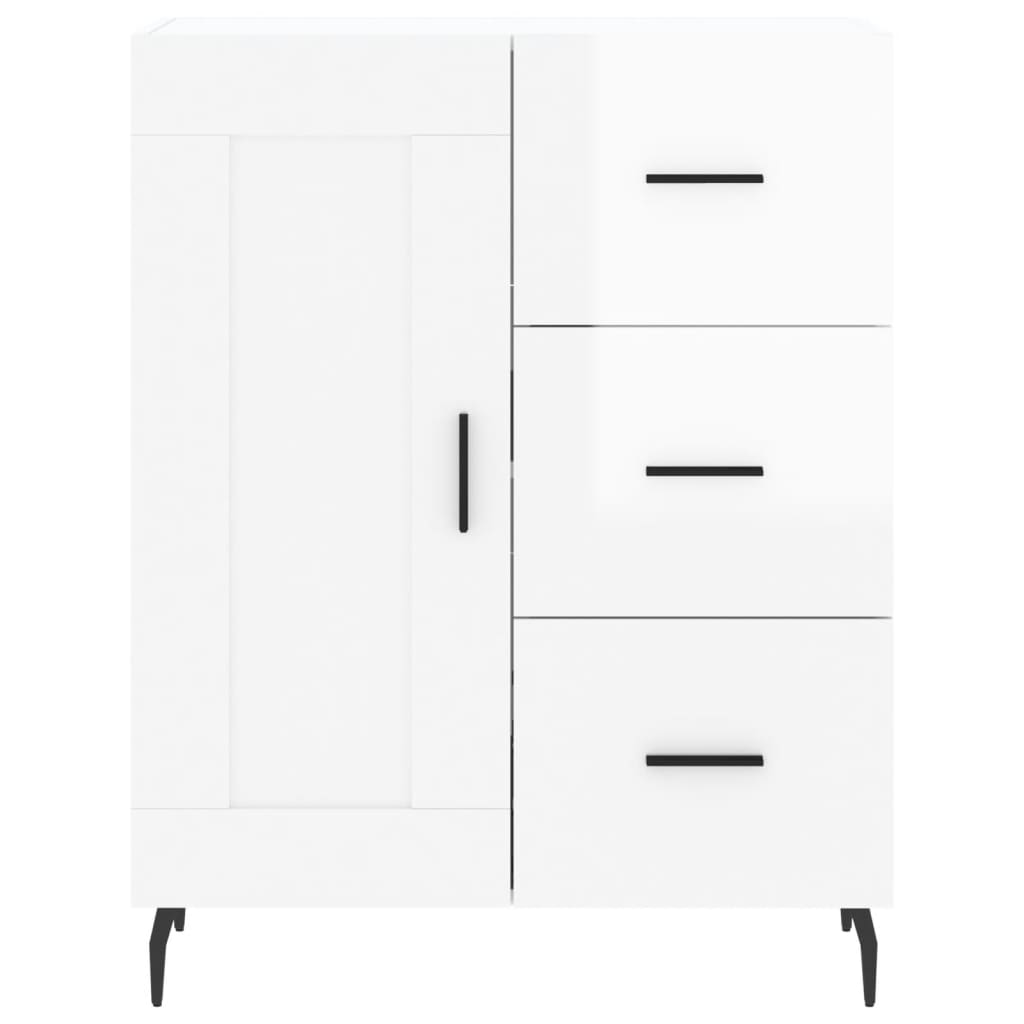 Sideboard Hochglanz-Weiß 69,5x34x90 cm Holzwerkstoff - Pazzar.ch