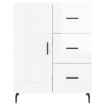 Sideboard Hochglanz-Weiß 69,5x34x90 cm Holzwerkstoff - Pazzar.ch