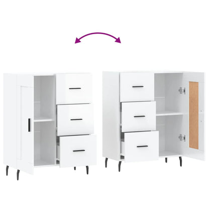 Sideboard Hochglanz-Weiß 69,5x34x90 cm Holzwerkstoff - Pazzar.ch