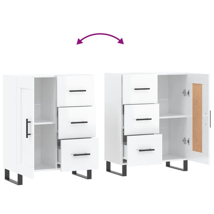 Sideboard Hochglanz-Weiß 69,5x34x90 cm Holzwerkstoff - Pazzar.ch
