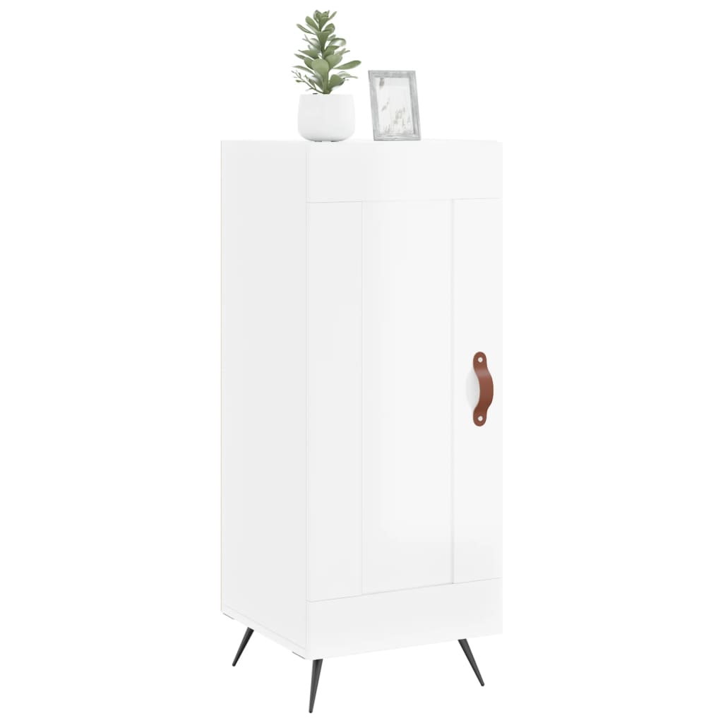 Sideboard Hochglanz-Weiß 34,5x34x90 cm Holzwerkstoff - Pazzar.ch