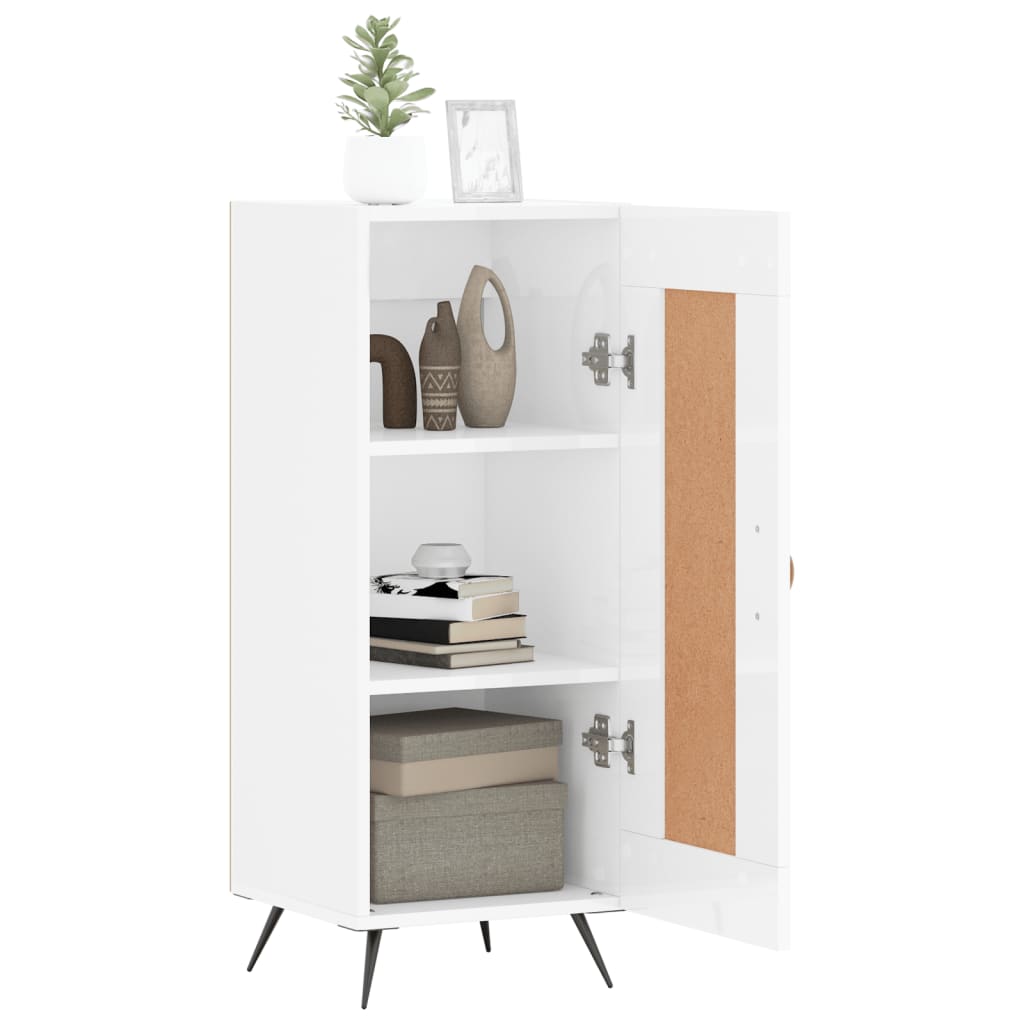 Sideboard Hochglanz-Weiß 34,5x34x90 cm Holzwerkstoff - Pazzar.ch