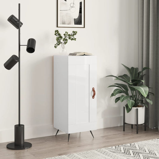 Sideboard Hochglanz-Weiß 34,5x34x90 cm Holzwerkstoff - Pazzar.ch