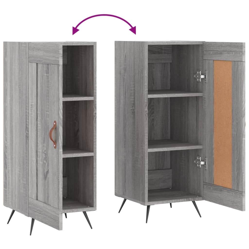 Sideboard Grau Sonoma 34,5x34x90 cm Holzwerkstoff - Pazzar.ch