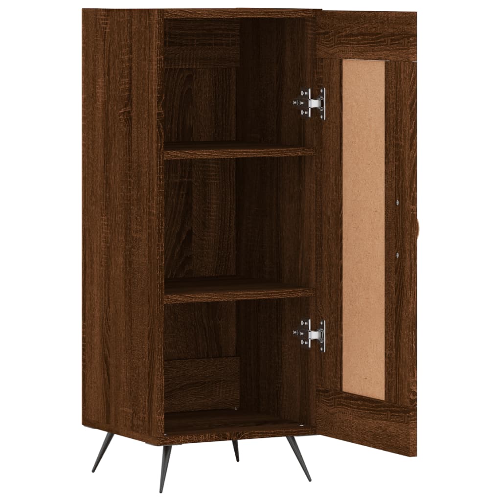 Sideboard Braun Eichen-Optik 34,5x34x90 cm Holzwerkstoff - Pazzar.ch
