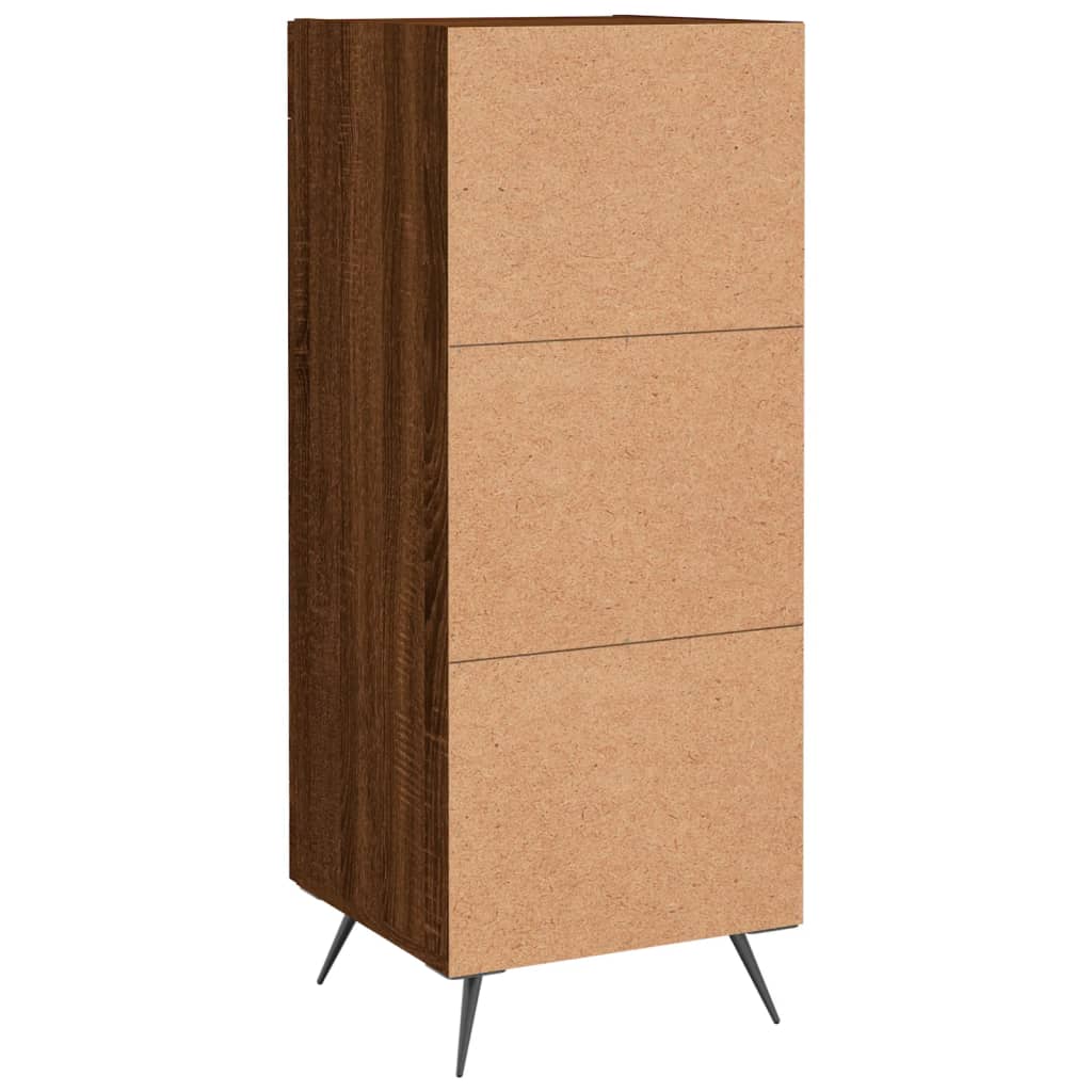 Sideboard Braun Eichen-Optik 34,5x34x90 cm Holzwerkstoff - Pazzar.ch