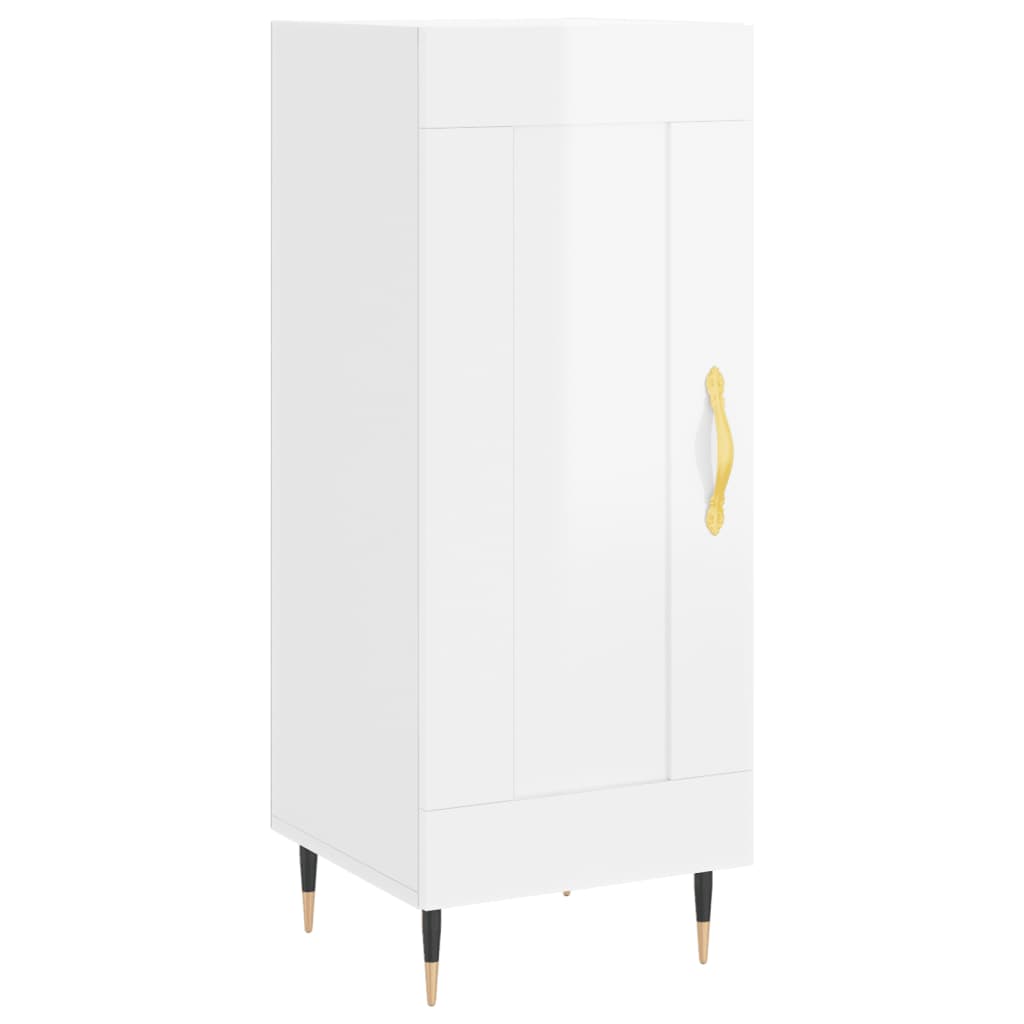 Sideboard Hochglanz-Weiß 34,5x34x90 cm Holzwerkstoff - Pazzar.ch