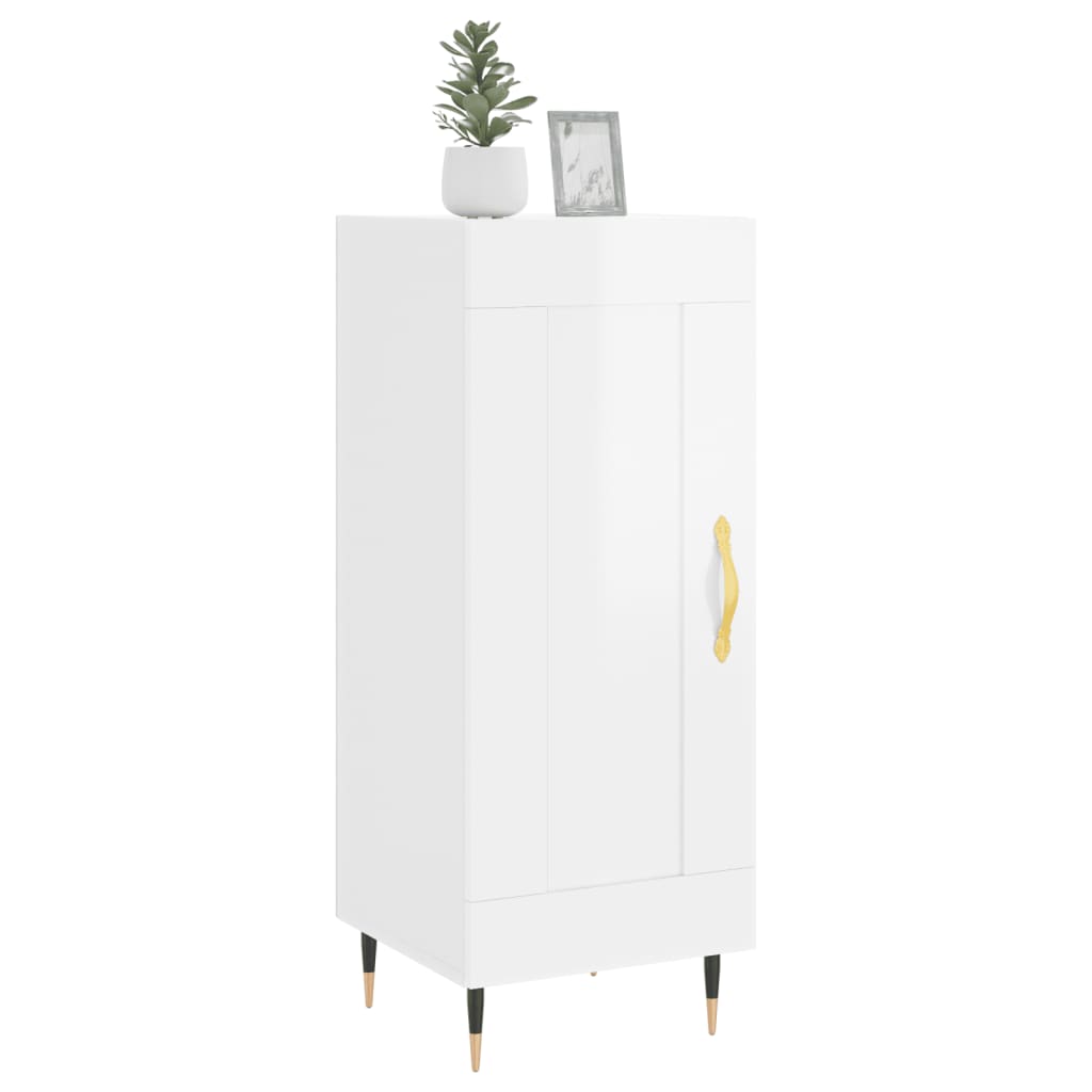 Sideboard Hochglanz-Weiß 34,5x34x90 cm Holzwerkstoff - Pazzar.ch