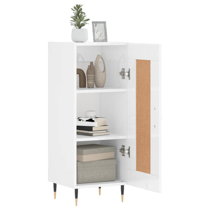 Sideboard Hochglanz-Weiß 34,5x34x90 cm Holzwerkstoff - Pazzar.ch