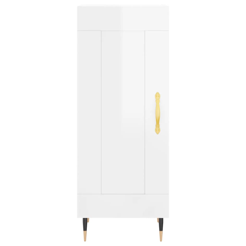 Sideboard Hochglanz-Weiß 34,5x34x90 cm Holzwerkstoff - Pazzar.ch