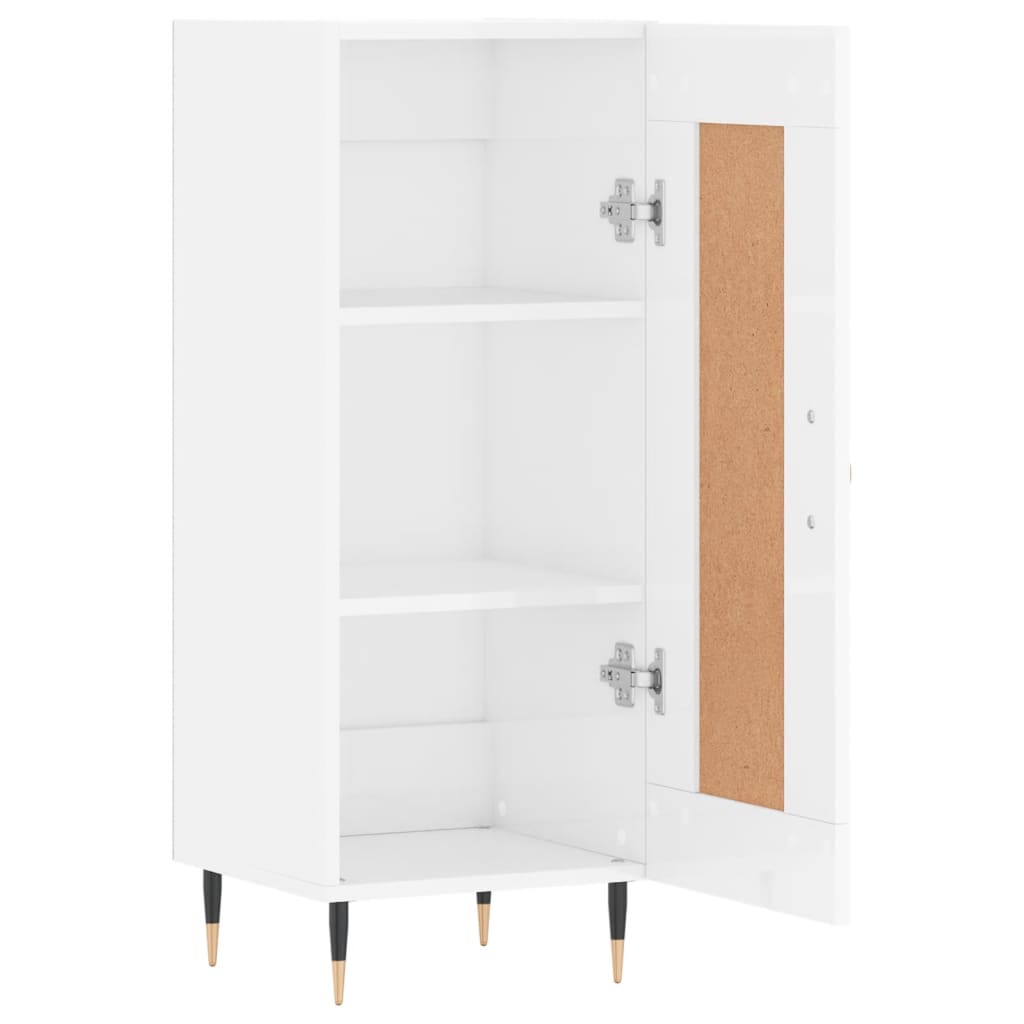 Sideboard Hochglanz-Weiß 34,5x34x90 cm Holzwerkstoff - Pazzar.ch