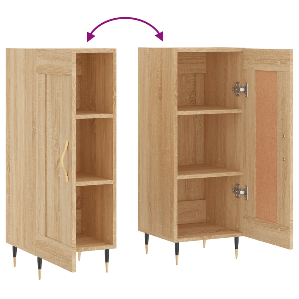 Sideboard Sonoma-Eiche 34,5x34x90 cm Holzwerkstoff - Pazzar.ch