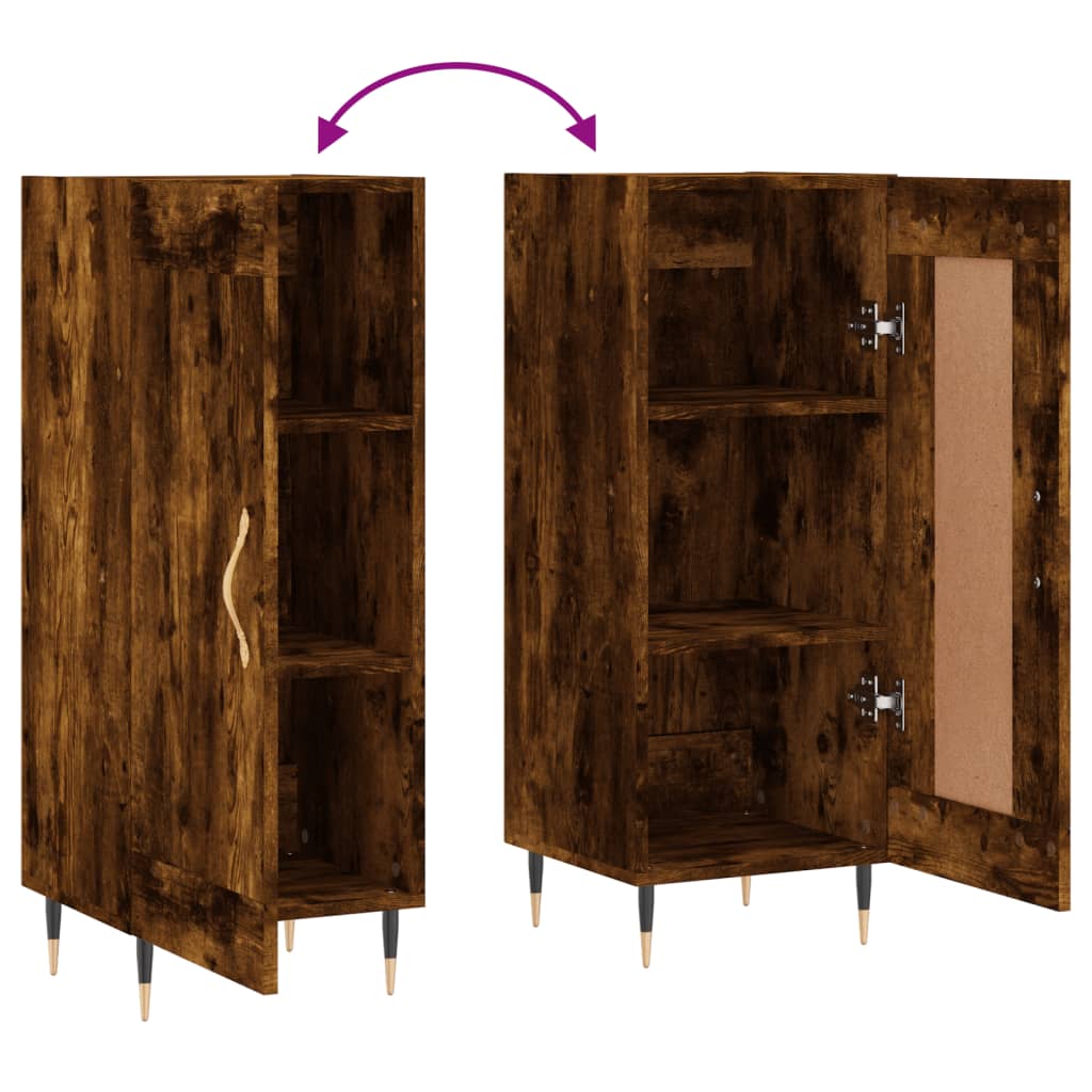 Sideboard Räuchereiche 34,5x34x90 cm Holzwerkstoff - Pazzar.ch