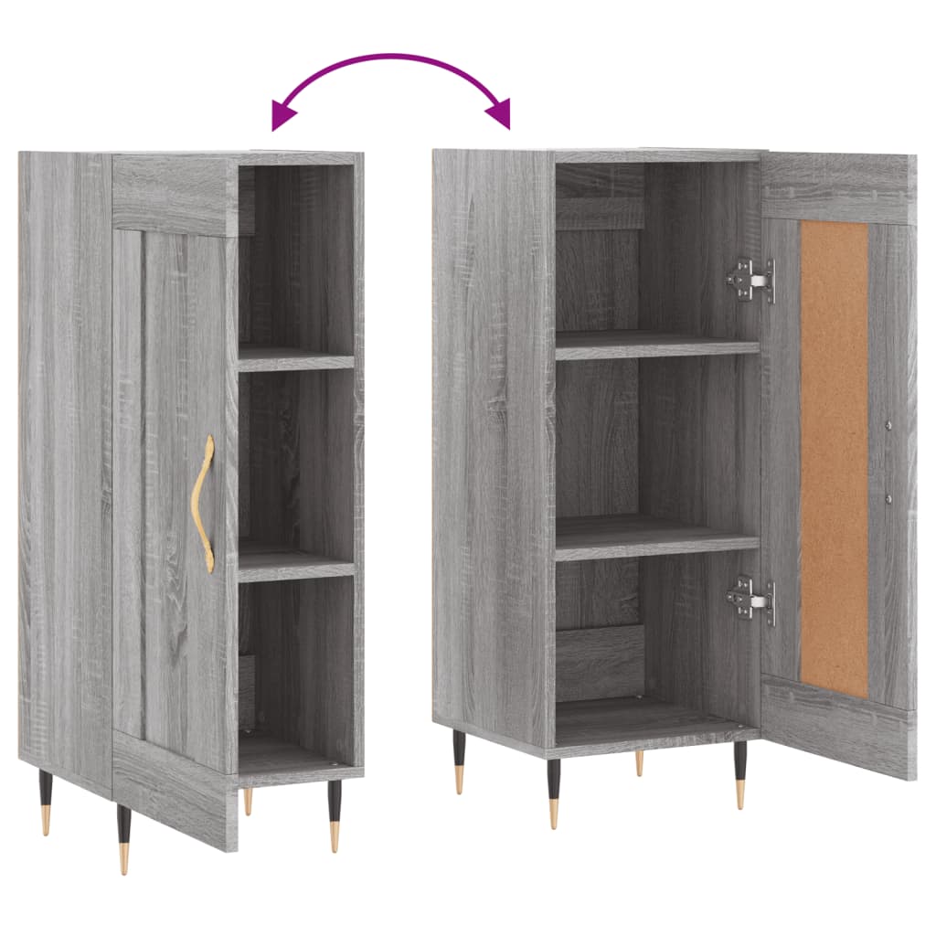 Sideboard Grau Sonoma 34,5x34x90 cm Holzwerkstoff - Pazzar.ch