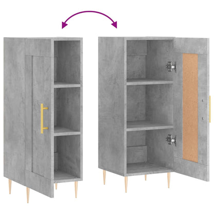 Sideboard Betongrau 34,5x34x90 cm Holzwerkstoff - Pazzar.ch