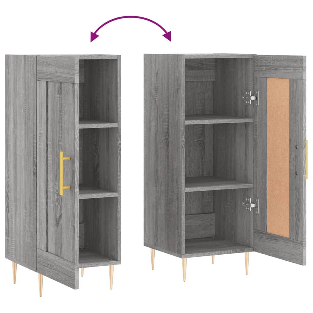 Sideboard Grau Sonoma 34,5x34x90 cm Holzwerkstoff - Pazzar.ch