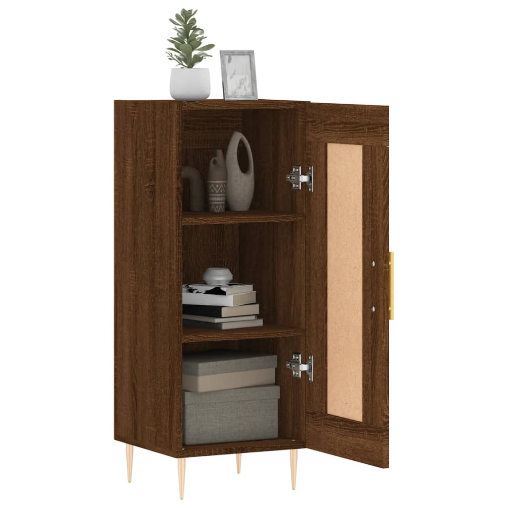 Sideboard Braun Eichen-Optik 34,5x34x90 cm Holzwerkstoff - Pazzar.ch