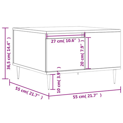 Couchtisch Schwarz 55x55x36,5 cm Holzwerkstoff - Pazzar.ch